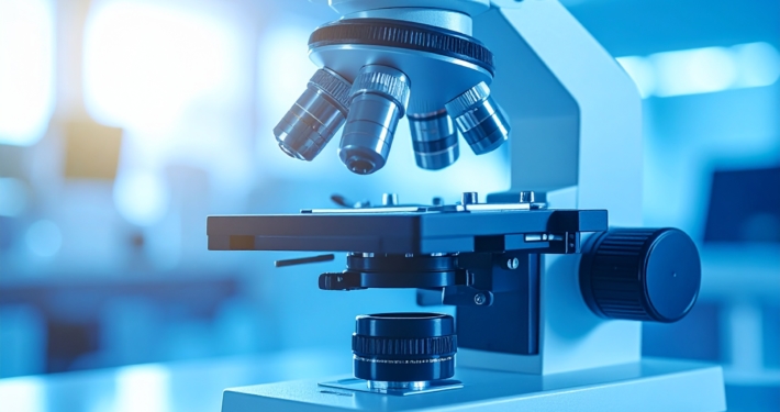 Bild eines hochmodernen Mikroskops